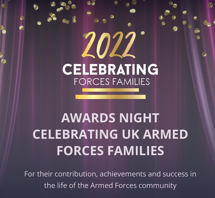 2022 Celebrating Forces Families promotional banner.